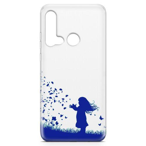 Huawei Nova 5i Kılıf Özgür Kız Arka Kapak Koruma Desenli Full Koruyucu