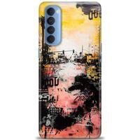 Oppo Reno 4 Pro Kılıf HD Baskılı Kılıf - Karışık Baskı + Tam Ekran Koruyucu