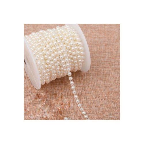 3 Metre Krem Sıralı Kesik Inci (4 Mm)