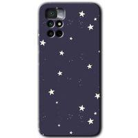 Redmi Note 11 4G Kılıf HD Desen Baskılı Arka Kapak - Gökyüzü Yıldız + Kırılmaz Cam