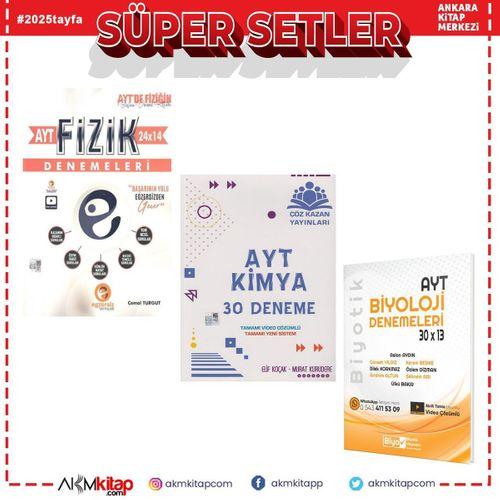 Egzersiz AYT Fizik Çöz Kazan Kimya ve Biyotik Biyoloji Soru Bankası Seti 3 Kitap