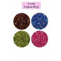 Kesme Cam Boncuk 2mm - 4 Renk - Toplam 80 Gram - BNC445