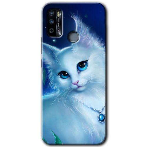 İnfinix Hot 9 Play Kılıf HD Desen Baskılı Arka Kapak - Cat Glance