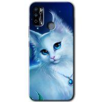İnfinix Hot 9 Play Kılıf HD Desen Baskılı Arka Kapak - Cat Glance
