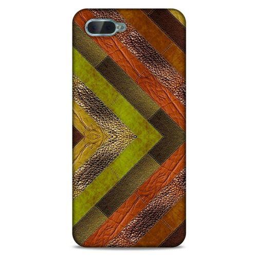 Oppo Rx17 Neo Kılıf Patchwork (10) Full Koruma Kılıfı Yeşil Turuncu
