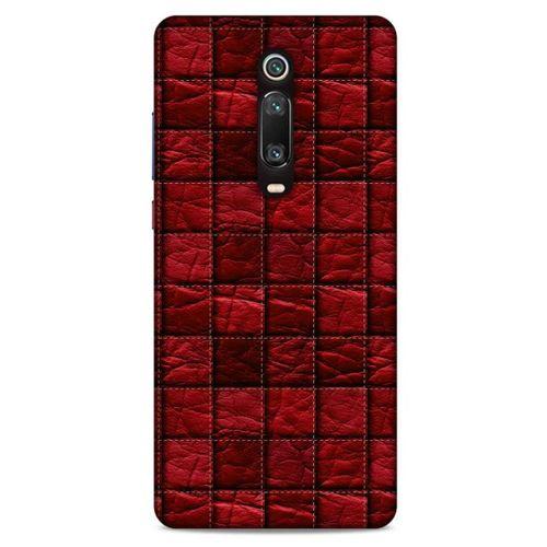 Xiaomi Redmi K20 Kılıf Patchwork (12) Koruyucu Silikon Kırmızı Bordo