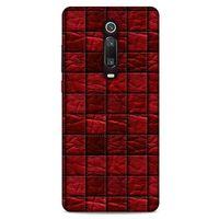 Xiaomi Redmi K20 Kılıf Patchwork (12) Koruyucu Silikon Kırmızı Bordo