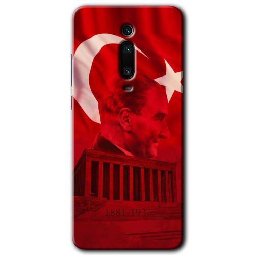 Xiaomi Mi 9T Kılıf HD Desen Baskılı Arka Kapak - Anıtkabir Atatürk + Kırılmaz Cam