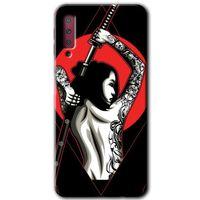 Samsung Galaxy A7 2018 Kılıf HD Desen Baskılı Arka Kapak - Samurai Girl