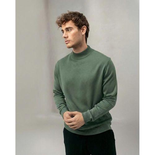 Fincher Yarım Balıkçı Fit Kalıp Boğazlı Erkek Kazak - Yeşil