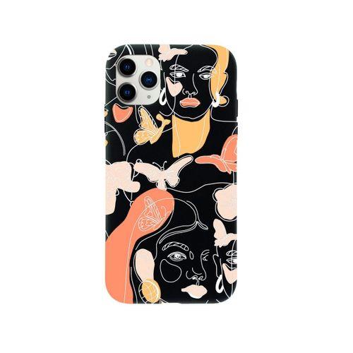 iPhone 11 Pro Max Line Style Premium Siyah Lansman Silikonlu Kılıf