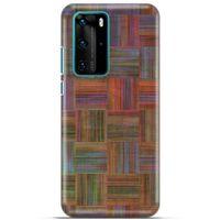 Lopard Huawei P40 Pro Uyumlu Kılıf Wood'X (48) Bumper Kılıf Desenli