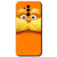 Huawei Mate 20 Lite Kılıf Baskılı Kapak - Garfield + 5D Tam Kaplayan Cam