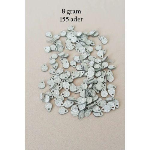 Oya Abiye Bileklik Kolye Pleksi Metalik Plastik Pul Gümüş Renk 8 gram 155 adet - BNC509