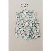 Oya Abiye Bileklik Kolye Pleksi Metalik Plastik Pul Gümüş Renk 8 gram 155 adet - BNC509