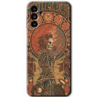 MRCİLETİSİM Samsung Galaxy M23 Kılıf Baskılı Kapak - İskelet Aşk + 5D Tam Kaplayan Cam