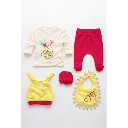 Ananaslı Kalpli 5 Parça Hastane Çıkış Seti