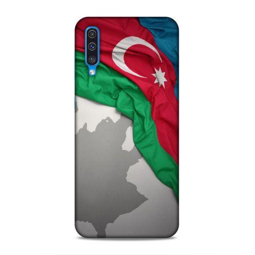 Samsung Galaxy A30s Uyumlu Kılıf Azarbaijan (9) Kılıf Kumaş Bayrak