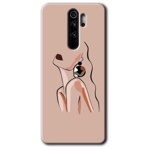 Potkal Hediye Fabrikası Xiaomi Redmi Note 8 Pro Kılıf HD Desen Baskılı Arka Kapak - Çizim Silüet