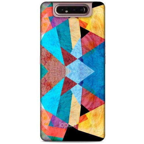 Samsung Galaxy A80 Kılıf Pastel Renkler (25) Antişok Kapak Mavi Sarı