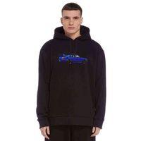 Subaru Baskılı Siyah Erkek Kapşonlu Sweatshirt