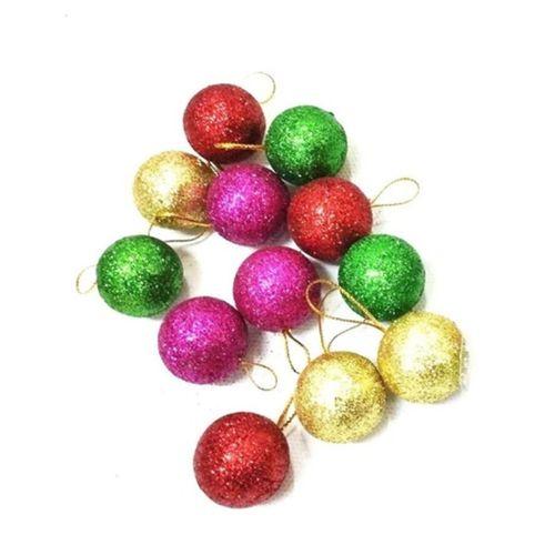 Party Marty Ağaç Süsü Simli Top 3Cm 12Li