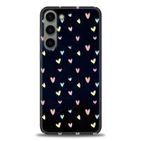 Samsung Galaxy S23 Plus Kılıf HD Baskılı Kılıf - Mini Mini Kalpler + Tam Ekran Koruyucu