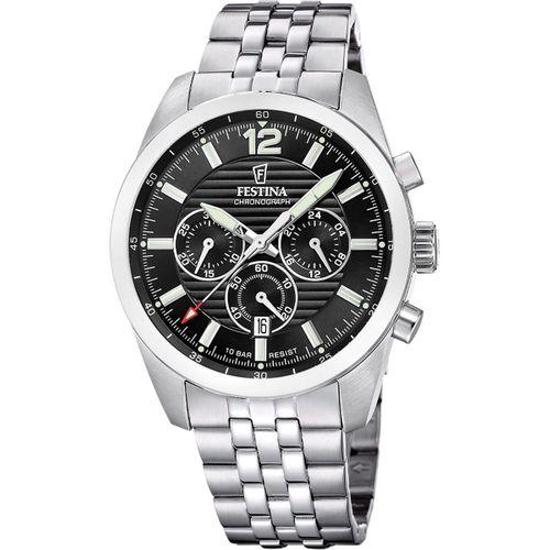 Festina F20742/3 Quartz Çelik Gri Siyah 10 ATM 44 mm Erkek Kol Saati