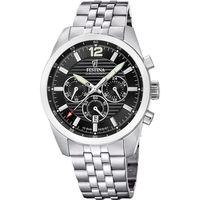 Festina F20742/3 Quartz Çelik Gri Siyah 10 ATM 44 mm Erkek Kol Saati
