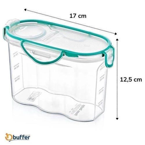 Kilitli Kapaklı Contalı Hava,su Sıvı Geçirmez 1,2 Litre Erzak Saklama Kabı-sa580