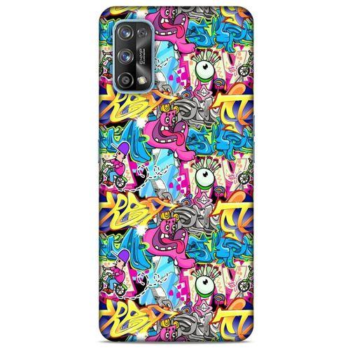 Graffitix (7) Desenli Silikon Kapak Oppo Realme 7 Pro Kılıf