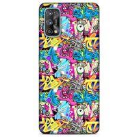 Graffitix (7) Desenli Silikon Kapak Oppo Realme 7 Pro Kılıf