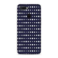 Oppo Ax7 Kılıf Lacivert Puantiye Arka Kapak Silikon Koruma Full Koruyucu