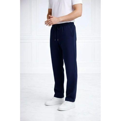 Erkek Düz Paça Beli Lastikli İpli Günlük Spor Eşofman Altı Rahat Fit - Lacivert