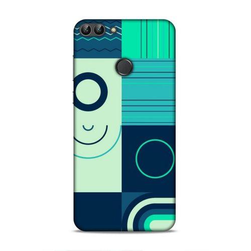 Huawei Psmart Uyumlu Kılıf Insomnia (10) Full Koruma Kılıfı Yeşil Lacivert