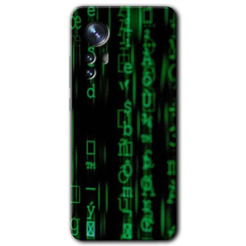Xiaomi Mi 12 Kılıf HD Desen Baskılı Arka Kapak + Temperli Cam - Matrix