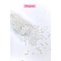 Dökme Cam Kum Boncuk (8/0) 3 mm - 20 Gram - İnci Beyaz - BNC145