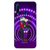 Huawei Y6P Kılıf FunnyMaX (33) Hybrid Kılıf Mor Tavşan