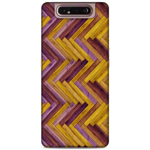 Lopard Samsung Galaxy A80 Uyumlu Kılıf Wood'X (35) Fit Design Kılıf Baskılı