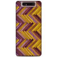 Lopard Samsung Galaxy A80 Uyumlu Kılıf Wood'X (35) Fit Design Kılıf Baskılı
