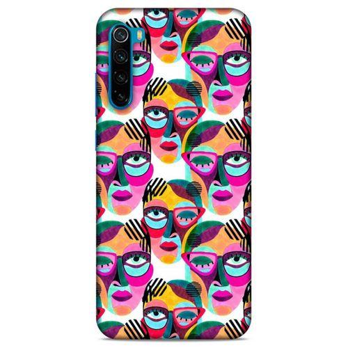 Lopard Xiaomi Redmi Note 8T Uyumlu Kılıf Sürreal Yüzler ♀ (4) Koruma Kılıfı Desenli
