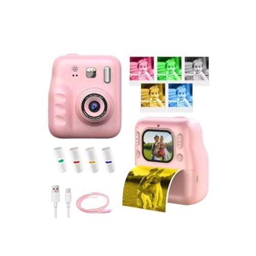 Çocuklar İçin Anında Baskılı Kamera 4 Rulo Kağıt Ve 5 Renk Kalem Hediyeli