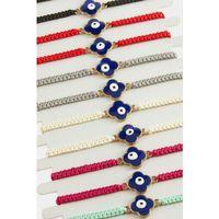 Çiçek Nazar Makrome Örgülü Bileklik