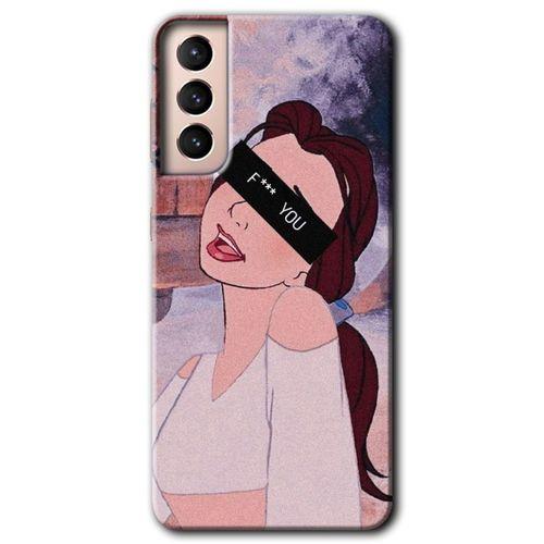 Galaxy S21 Kılıf HD Desen Baskılı Arka Kapak - Bad Girl + Kırılmaz Cam