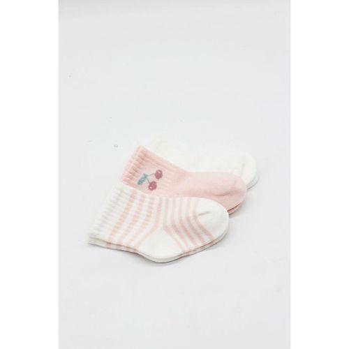 Cherry Girl 3'lü Penye Soket Çorap 10138 Ekru