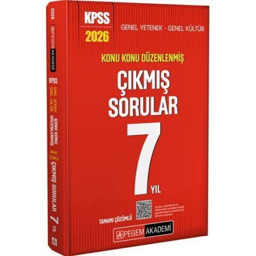 2026 KPSS Genel Yetenek Genel Kültür Konu Konu Düzenlenmiş Tamamı Çözümlü 7 Yıl Çıkmış Sorular Pegem Akademi