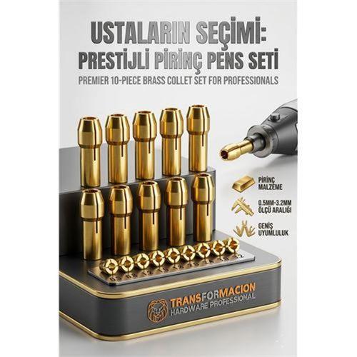 Henrik Brandt Serisi | 10'lu Pirinç Hassas Pens Ucu Seti (0.5-3.2mm) 723035