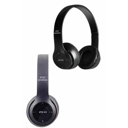 Bluetooth Kablosuz Kulaklık Siyah Wireless 5.0 Kulak Üstü Uzun Pil Ömrü