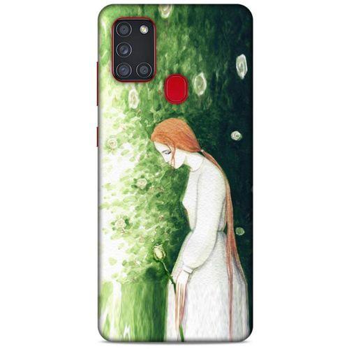 Samsung Galaxy A21s Kılıf Depresyon (16) Kalın Kılıf Turuncu Mavi