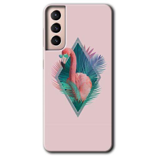 Samsung Galaxy S21 Kılıf HD Desen Baskılı Arka Kapak - Flamingo